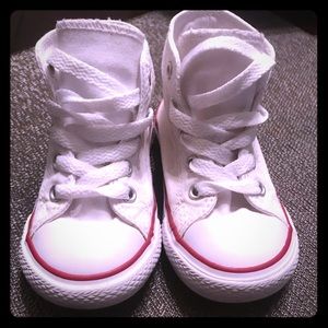 Hightop white converse *toddler*